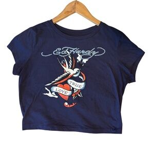 Ed Hardy Cropped Graphic Tee